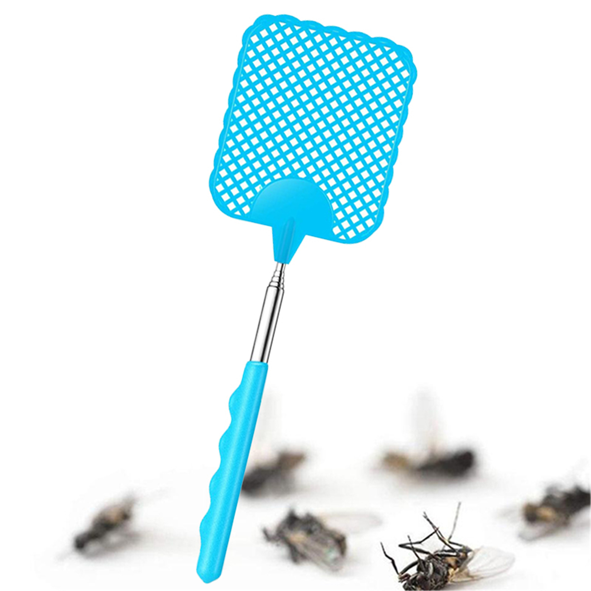 Elbourn 1-Pack Telescopic Swatter, Fly Swatters Multi Color, Heavy Duty Bugs and Fly Killer